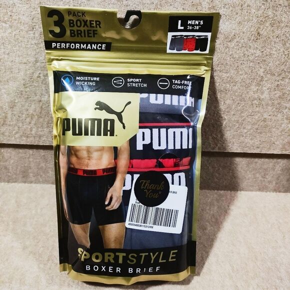 Puma Sport Style Boxer Briefs Performance Athletic Fit #8 - Picture 2 of 3